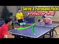 How to serve the ball using flick technique to attack the short ball  tutorial  fixes