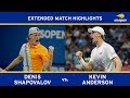 Extended highlight denis shapovalov vs kevin anderson  2018 us open r3