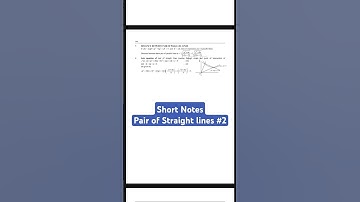 #2 Pair of Straight Lines Short Notes: IIT JEE & Other Competitive #Exams #maths #mathematics #aymqb