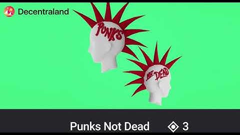 Decentraland Wearable - Building for Marketplace - Hair - "Punks Not Dead" - Cebolitos