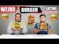 WEIRD BURGER EATING CHALLENGE | Epic Burger Eating Competition | Food Challenge