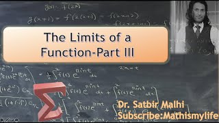 The limits of a function: Part III