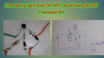 #DIY #BC547 Automatic Emergency light ON/OFF Circuit DIY