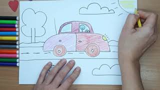 Как нарисовать машину. Машина рисунок. Урок рисования для детей #5.