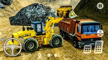 Driving JCB And loading Truck | Heavy Machines And Mining Simulator | Android Gameplay #1