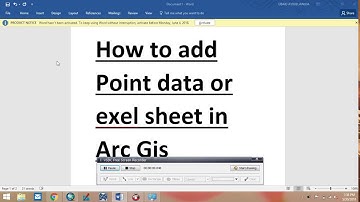 How to Import Excel data into ArcMap