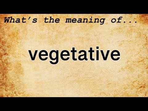 Vegetative Parts Meaning In English