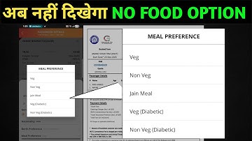 IRCTC No Food Option Not Showing | The RailBook
