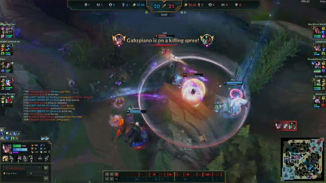 Dominating Xin Zhao game vs Karthus, 14/3/16 comeback, high dmg build