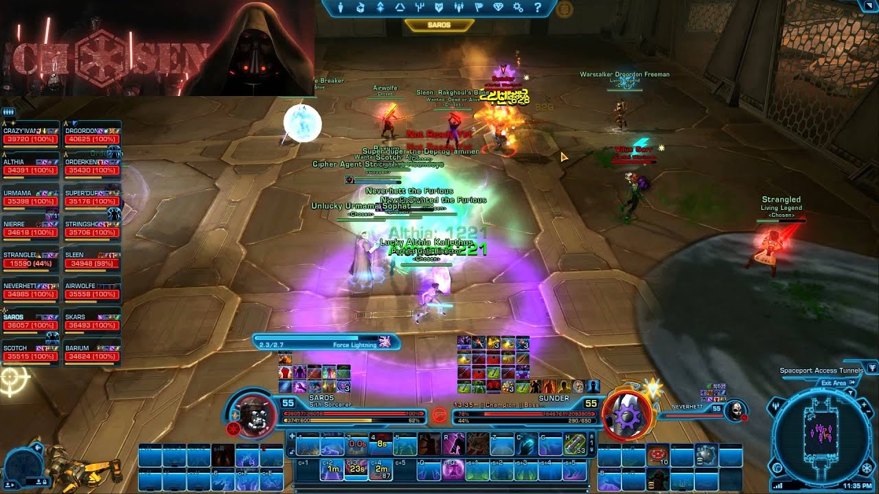 SWTOR Chosen 16-man Nightmare SV Cartel Warlords Kill (patch 2.3.1)