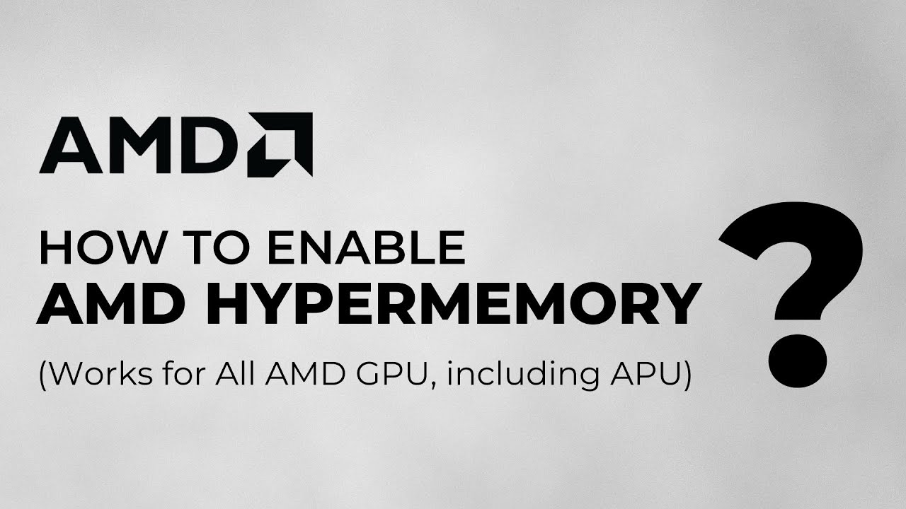 New Update How to Enable AMD HyperMemory