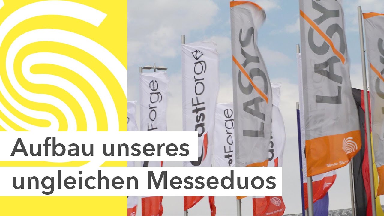 Lasys und CastForge im Aufbau - Messe Stuttgart