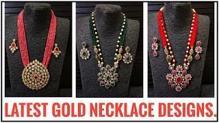Gold Pearl Beads Mala Designs 