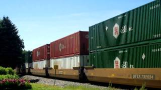 UP 8317 Leads Stack Train