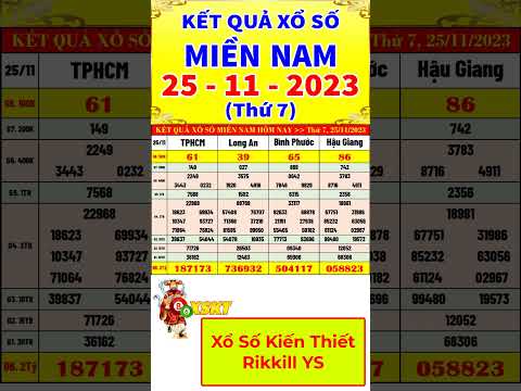 Kết quả xổ số miền nam hôm nay thứ 7 ngày 25/11/2023 (XSHCM, Long An, Bình Phước, Hậu Giang) #shorts