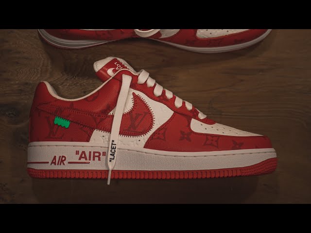 $20,000 Louis Vuitton Nike Air Force 1 Red By Virgil Abloh FIRST LOOK 