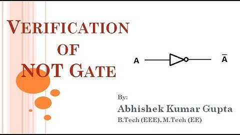 Verification of NOT Gate on Virtual Lab