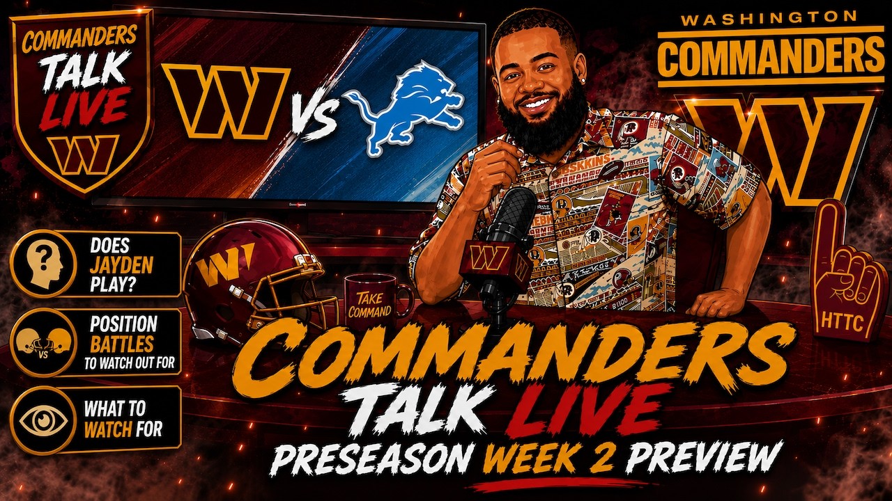 DOES JD5 PLAY? COMMANDERS VS. LIONS PREVIEW STREAM!