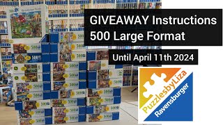 GIVEAWAY Instructions Ravensburger 500 pieces Large Format