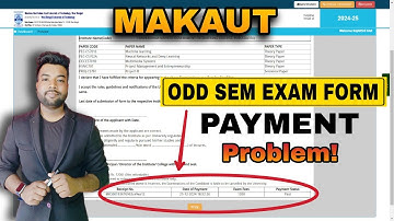 MAKAUT ODD SEM Exam Form Payment "Incomplete" Problem Solved??