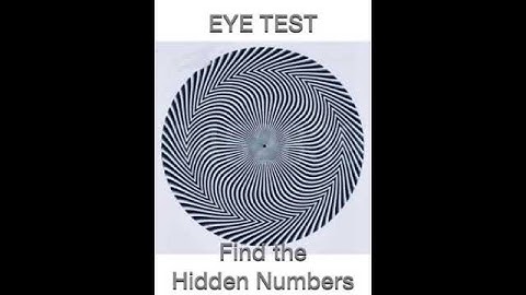 Eye test/Find the hidden number?