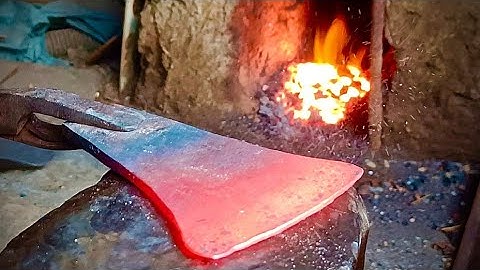 Making A Axes Hatchets from old truck Leaf | battle axe