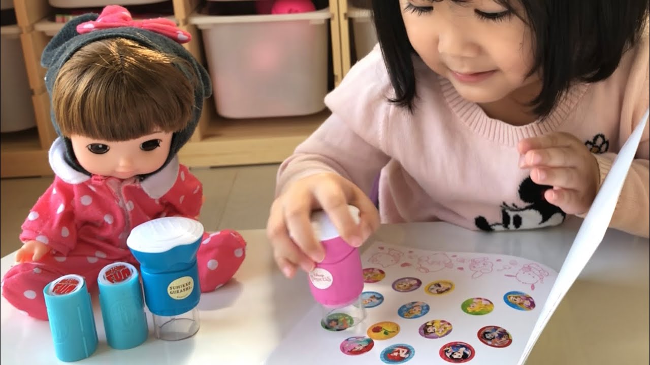 スタンプシールのおもちゃでデコレーション ステッカーファン プリンセス すみっコぐらし Sticker Stamps Toy Youtube