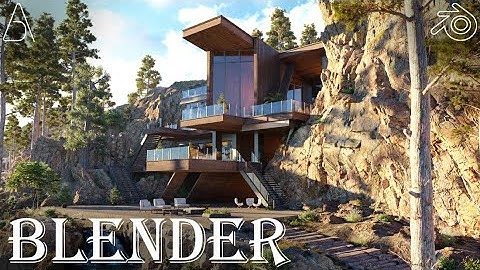 Modern House in Blender with Megascan