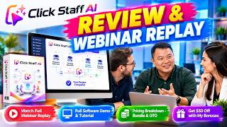 Click Staff AI Review & Webinar Replay 🚀 Full Demo & Tutorial 🎬 Click Staff AI Review Bundle & OTOs