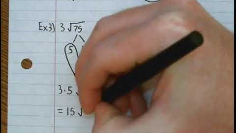 Simplifying Square Roots Method 2 Video