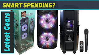 Mr Dj Party Dual 15 5000W Max Power Speaker with Built-in Bluetooth Battery