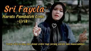 Lirik Lagu Minang Terbaru - Sri Fayola - Harato Pambateh Cinto