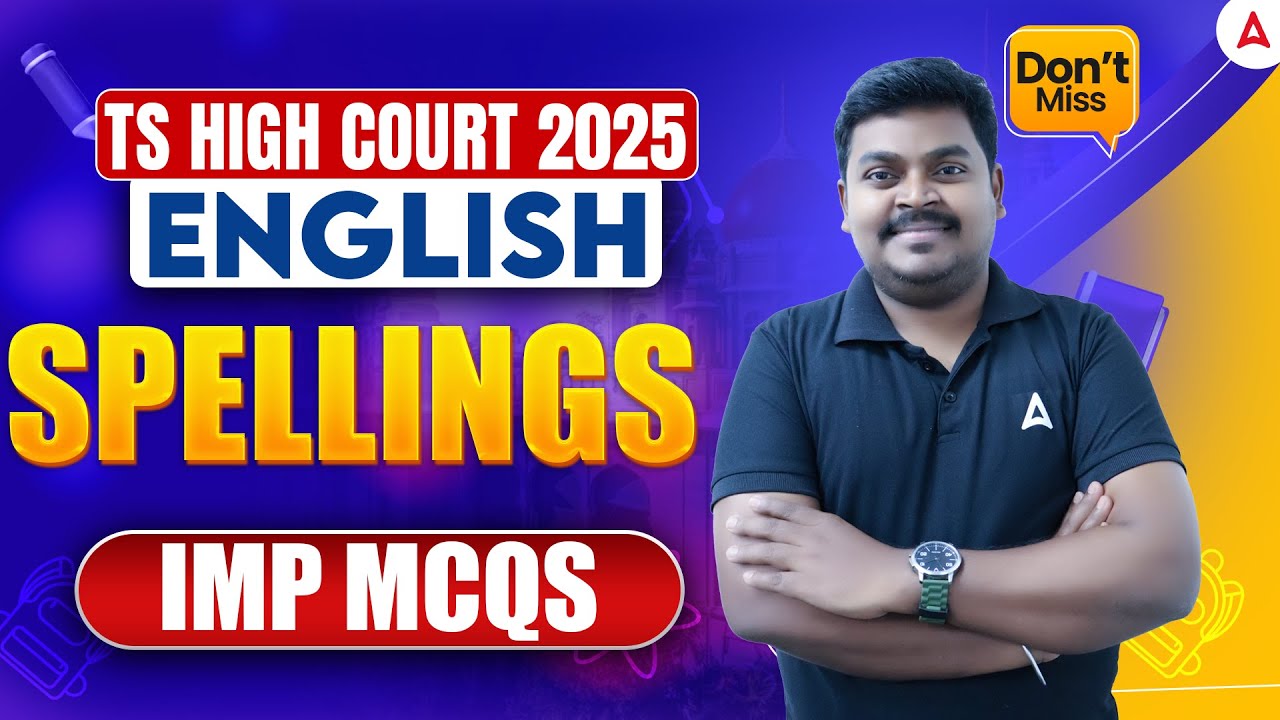 TS High Court English Classes | Spellings MCQs | Telangana High Court English in Telugu