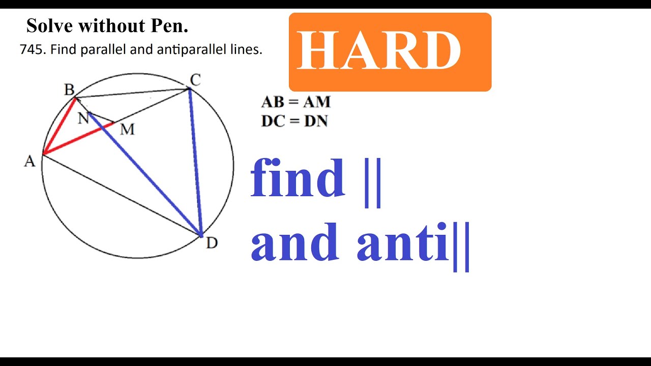 745. Find parallel and antiparallel lines - YouTube