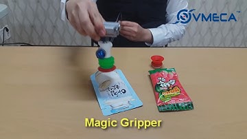 VMECA Magic Gripper handles sweets package in plastic