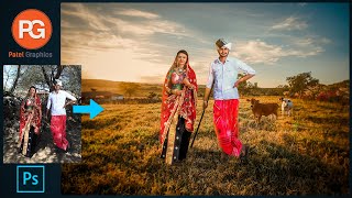How to Edit Pre-Wedding Photos in Photoshop || Cinematic Couple Photo Editing || Photoshop screenshot 1