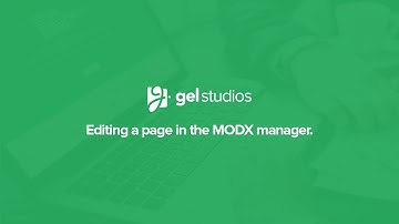 Editing a page in the MODX CMS Manager