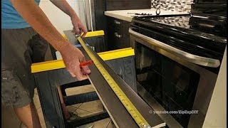 Instructions on how to install an IKEA toe kick on IKEA SEKTION cabinets. Get a speed square~! http://amzn.to/2fcWraY You can cut 