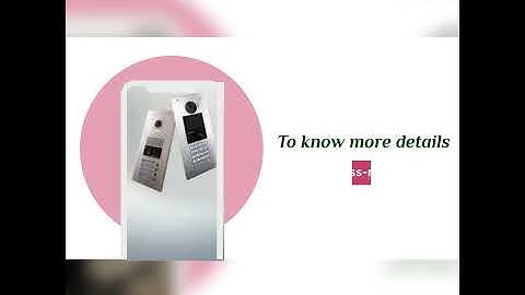 AI PHONE GT Series Multi-Tenant Color Video Entry Security System