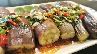 Egg plant salad 涼伴茄子, Taiwanese style