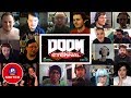 Live Reaction: DOOM ETERNAL Gameplay reveal @ Quakecon 2018 | Synched Compilation