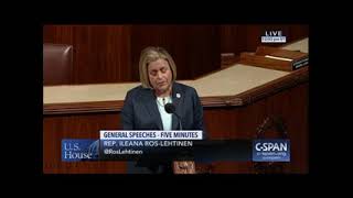 Ros-Lehtinen Gives Farewell Speech on the House Floor