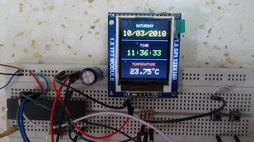 Real time clock with temperature monitor using PIC16F877A, DS3231 and ST7735S TFT