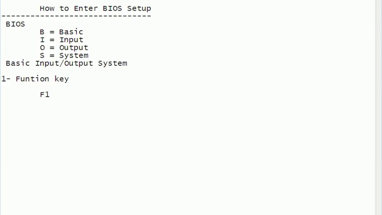 How to Enter BIOS Setup - YouTube