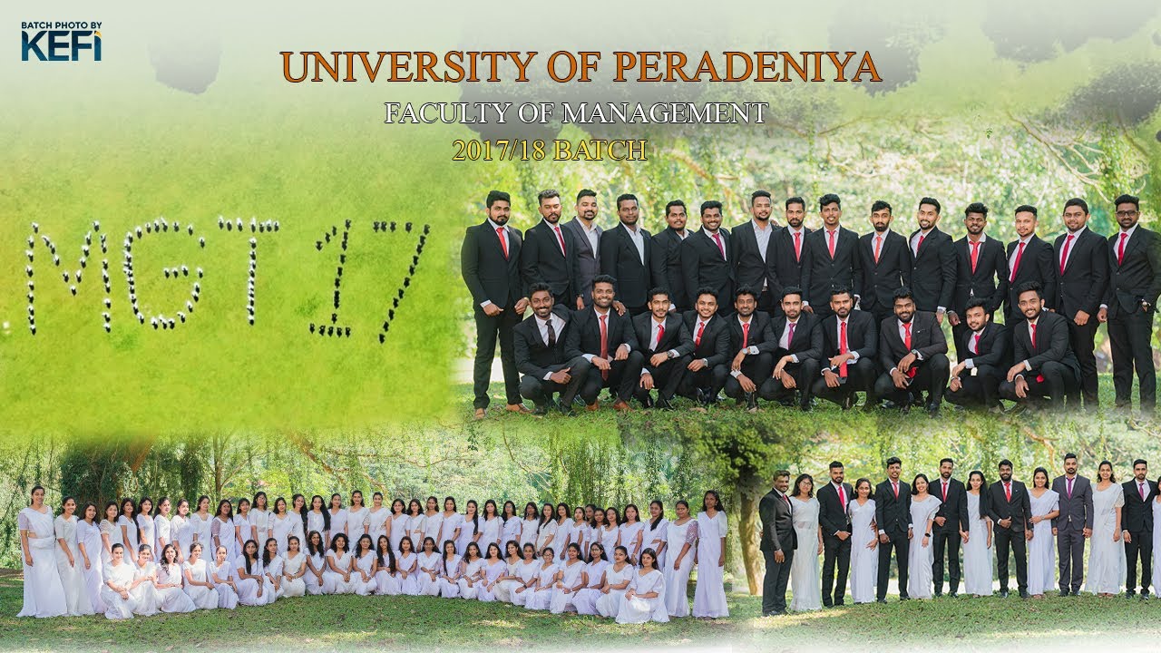 University of Peradeniya Faculty of Management 17/18 Batch