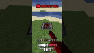 Simple Berry Farm You Need In Minecraft Survival! #shorts #minecraft