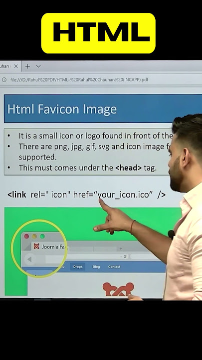 HTML - Favicon #incapp #rahulchauhansir #shorts