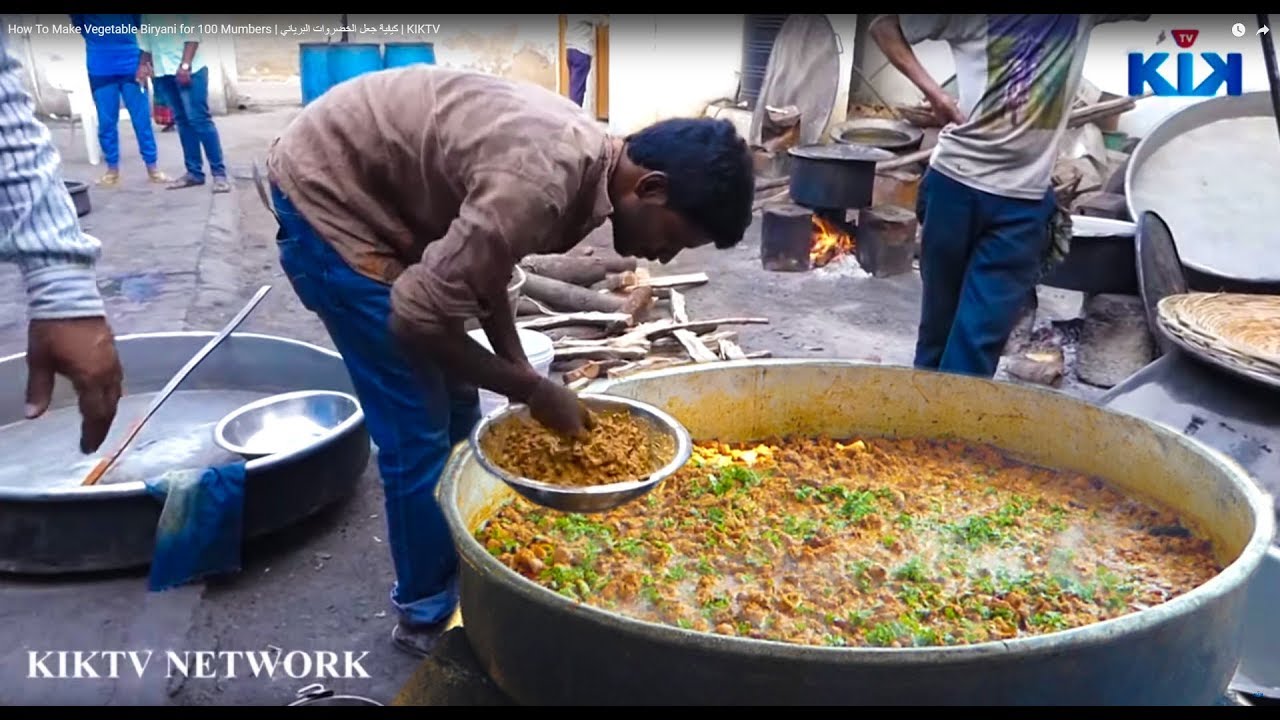 Vegetable Biryani Making for 100 Mumbers | كيفية جعل الخضروات البرياني  | KIKTV | KikTV Network