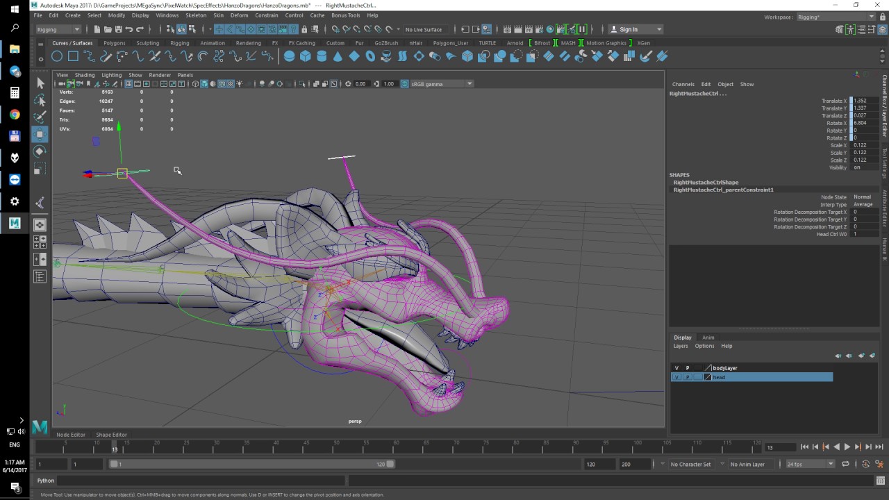 Hanzo dragons Rig test - YouTube