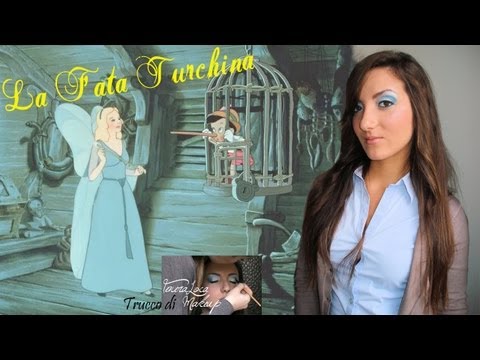 Fata turchina di Pinocchio - Make up brillante per le feste coll. Disney tutorial 13